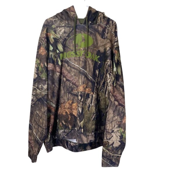 Mossy Oak Men's Hoodie 3X Camouflage With Green Logo Graphic - Picture 1 of 7